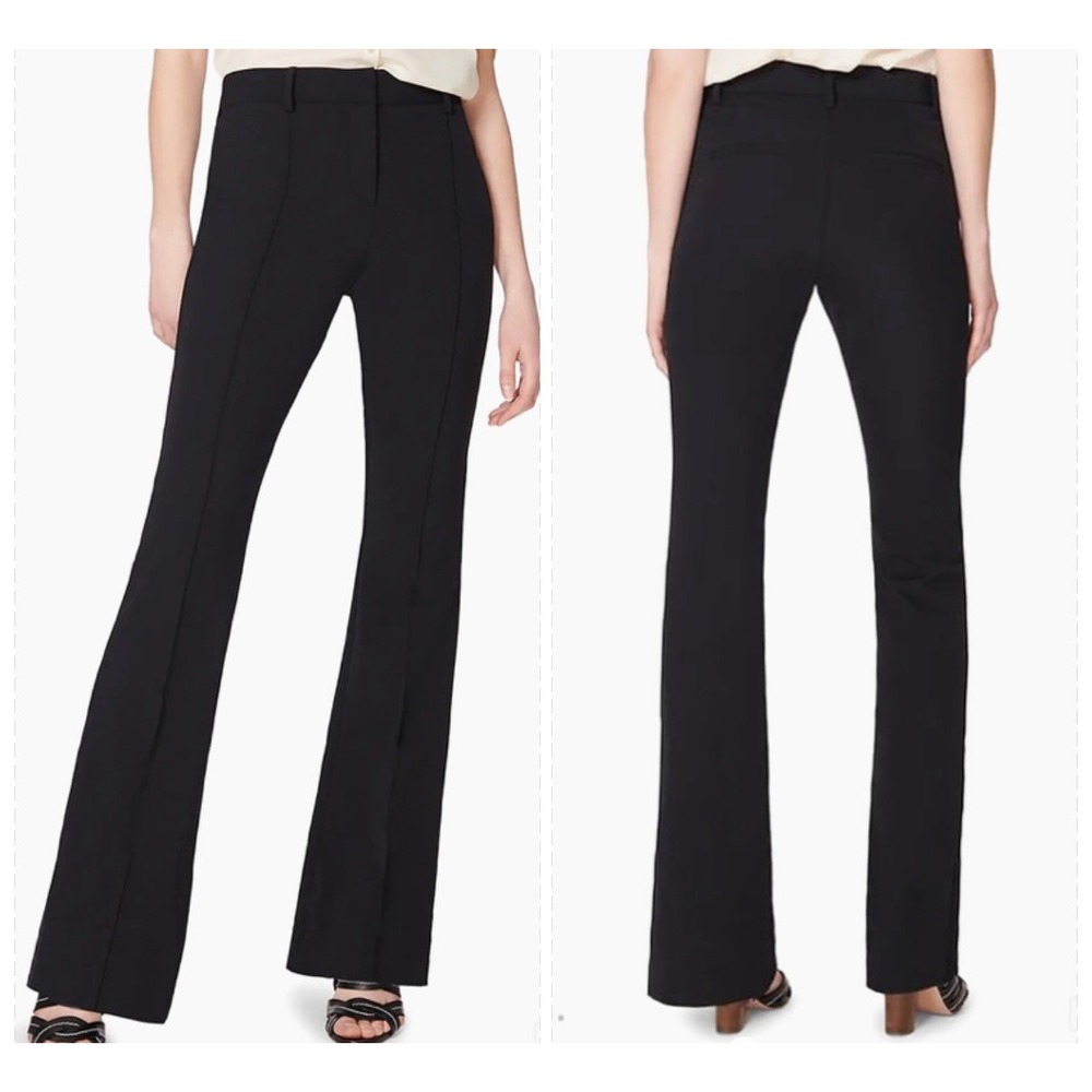 Veronica Beard Core Hibiscus Flared Trouser Pants Womens 10 Black Classic Career